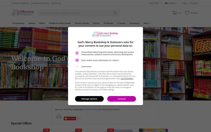 Screenshot of godsmercybookshop.com