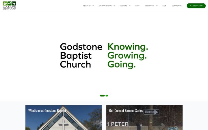 Screenshot of godstonebc.org