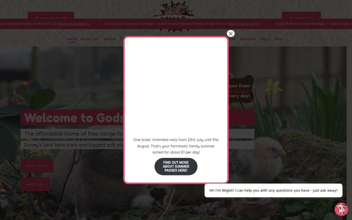 Screenshot of godstonefarm.co.uk
