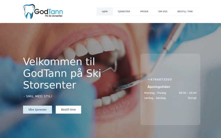 Screenshot of godtann.no