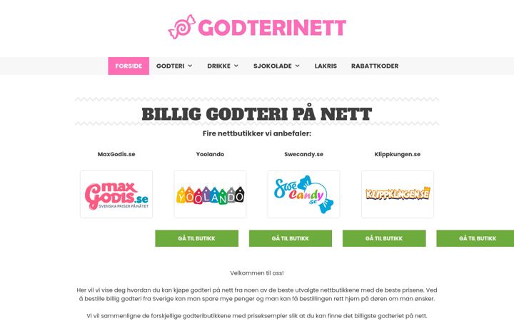 Screenshot of godterinett.no
