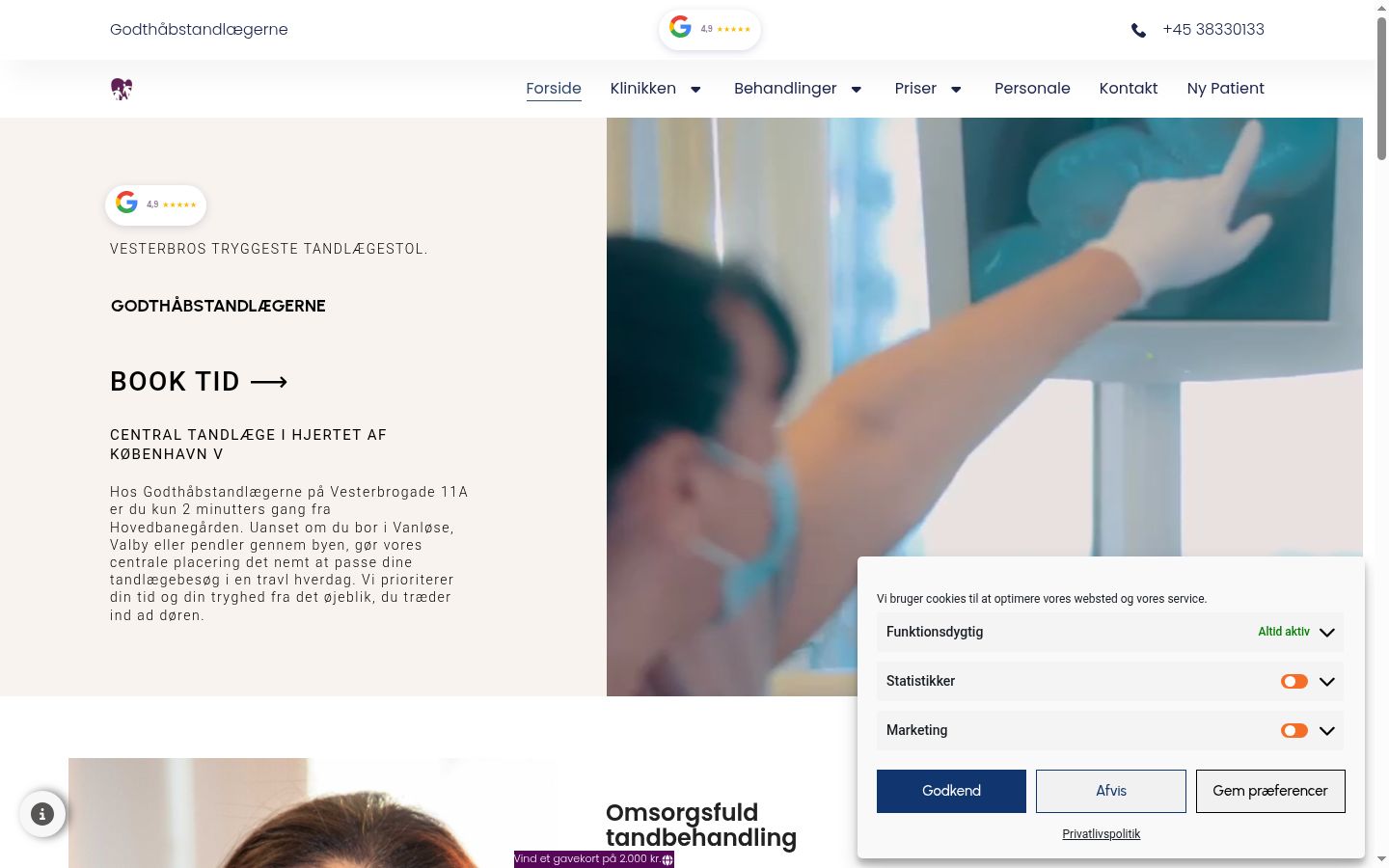 Snímka obrazovky banera súhlasu zobrazeného pred akoukoľvek interakciou