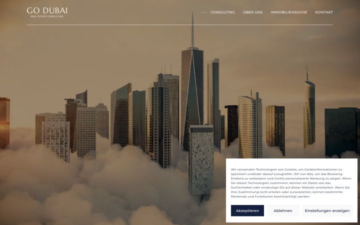Screenshot of godubai.at