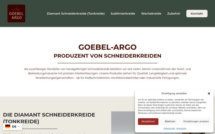 Screenshot of goebel-argo.com