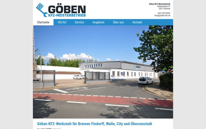 Screenshot of goeben-kfz.de