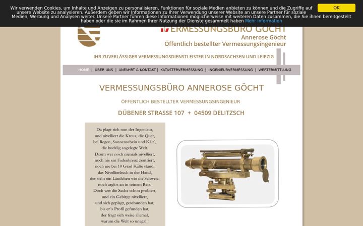 Screenshot of goecht-vermessung.de