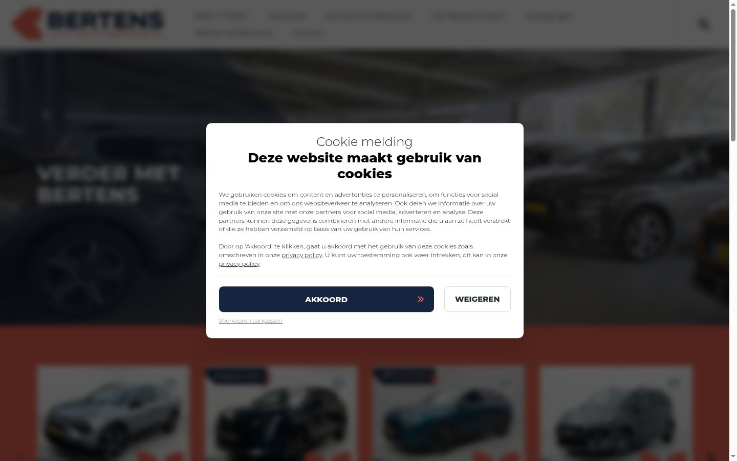 Screenshot tal-banner tal-kunsens muri qabel kwalunkwe interazzjoni