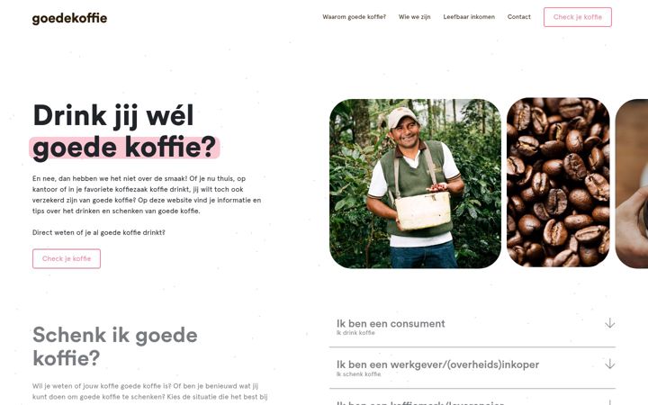 Screenshot of goedekoffie.nl