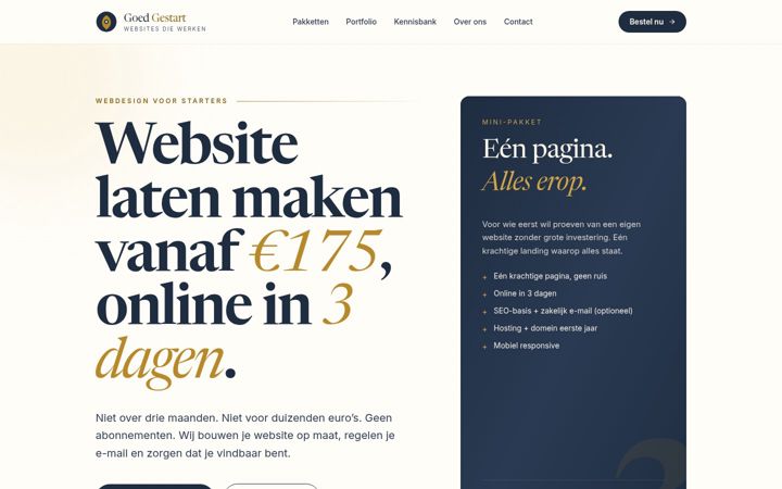 Screenshot of goedgestart.nl
