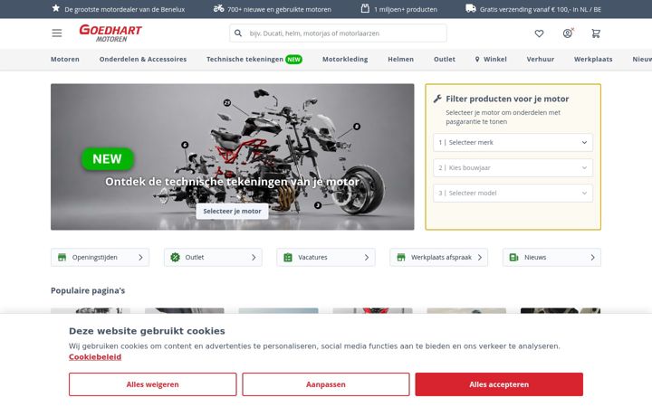 Screenshot of goedhartmotoren.nl