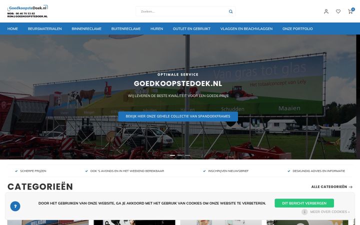 Screenshot of goedkoopstedoek.nl