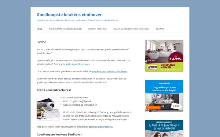 Screenshot of goedkoopstekeukenseindhoven.nl