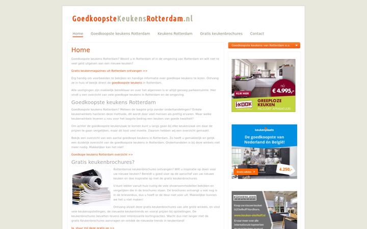 Képernyőkép: goedkoopstekeukensrotterdam.nl