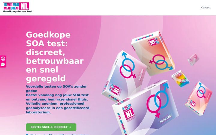 Screenshot of goedkoopstesoatest.nl