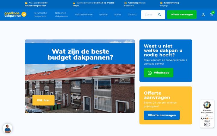 Screenshot of goedkope-dakpannen.nl