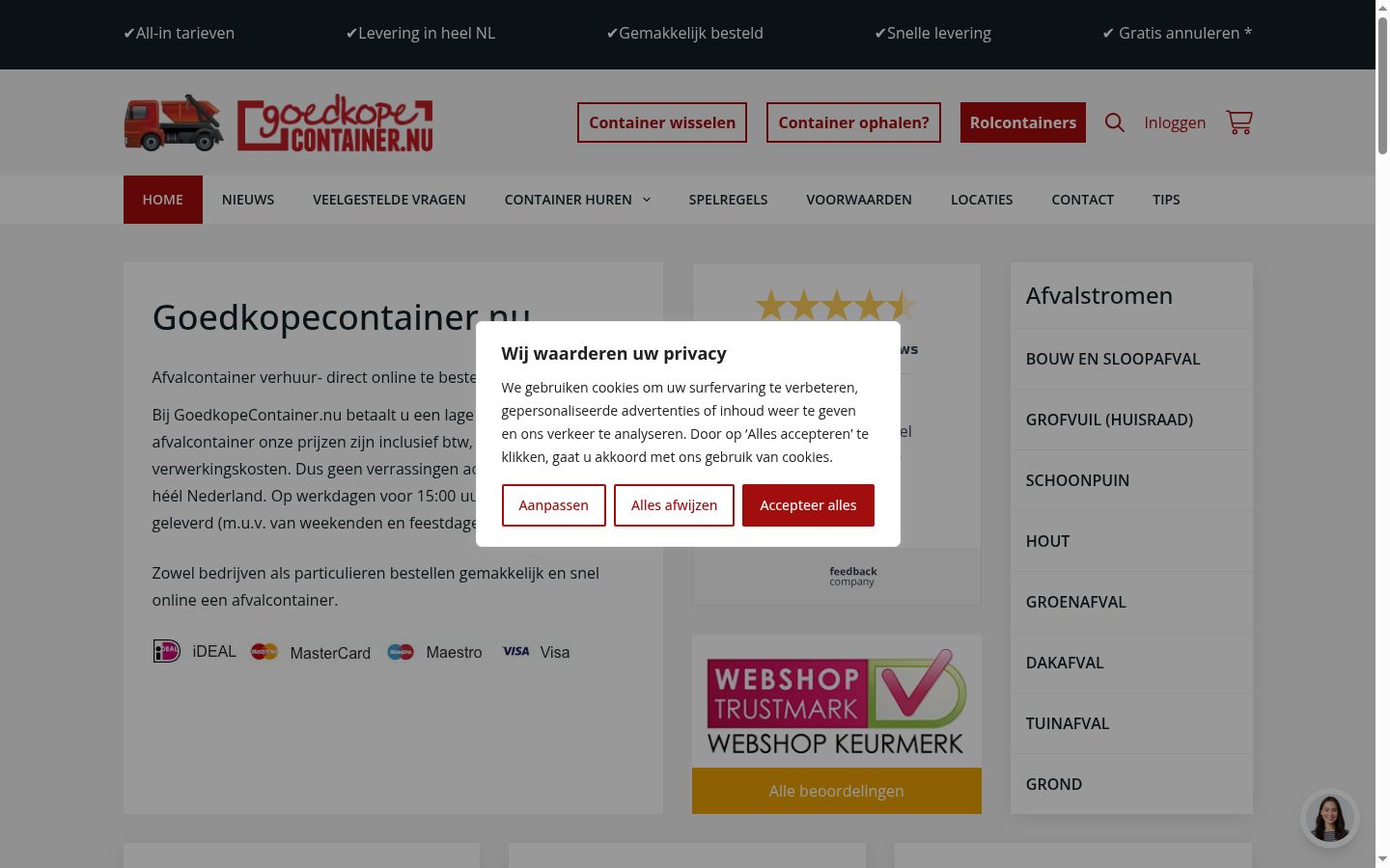 Snímka obrazovky banera súhlasu zobrazeného pred akoukoľvek interakciou