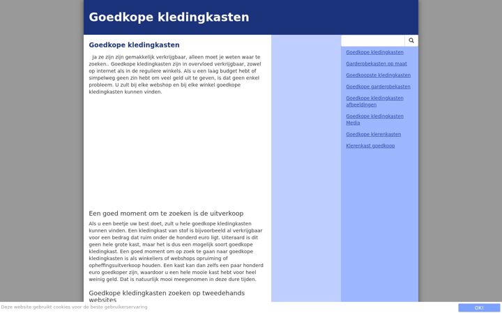 Screenshot of goedkopekledingkasten.nl