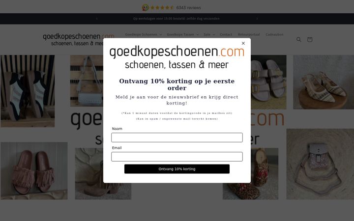 Screenshot of goedkopeschoenen.com