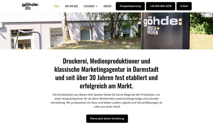 Screenshot of goehde-druck-medien.de