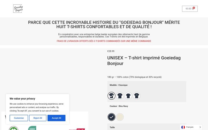 Screenshot of goeiedagbonjour.com