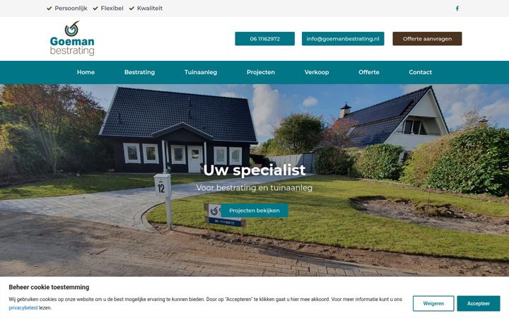 Screenshot of goemanbestrating.nl