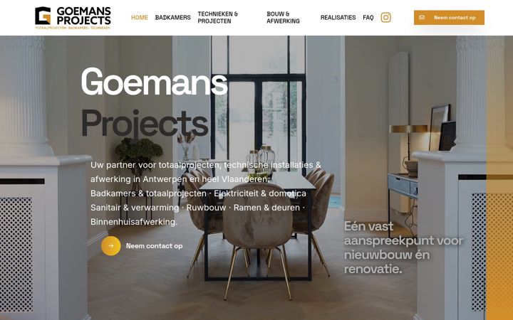 Screenshot of goemans-projects.be