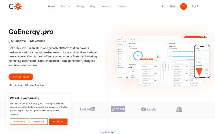 Screenshot of goenergy.pro