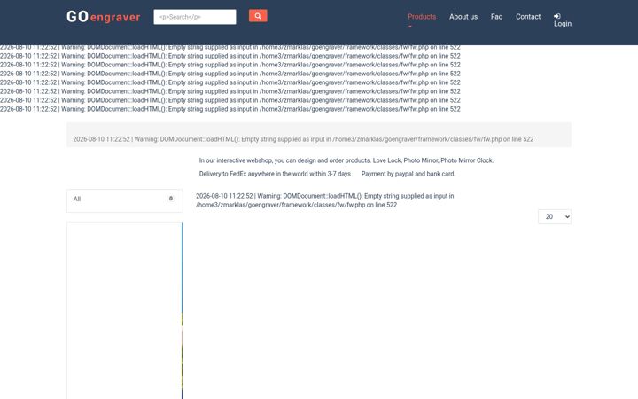Screenshot of goengraver.com