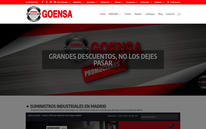 Screenshot of goensa.com