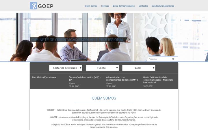 Screenshot of goep.pt