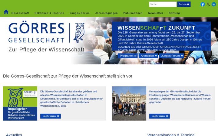 Screenshot of goerres-gesellschaft.de