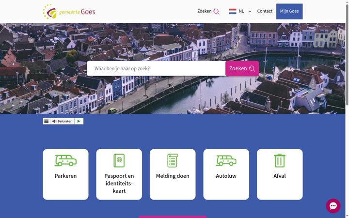 Screenshot of goes.nl