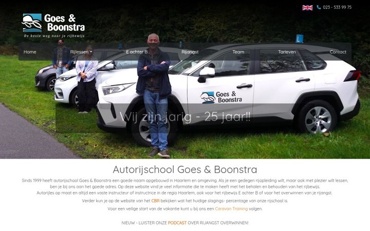 Screenshot of goesboonstra.nl