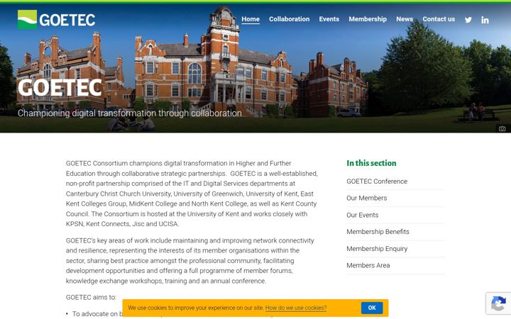 Screenshot of goetec.ac.uk