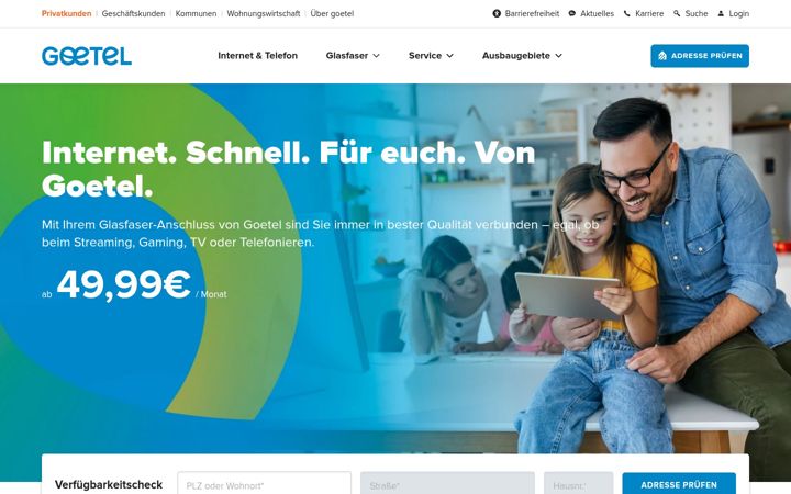 Screenshot of goetel.de