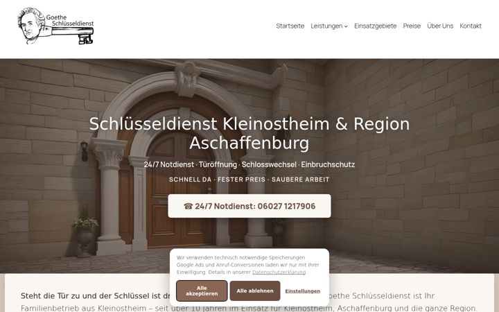 Screenshot of goethe-schluesseldienst.de