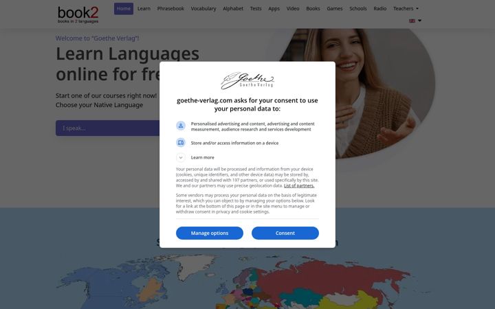 Screenshot of goethe-verlag.com