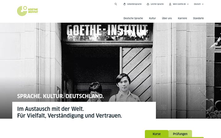Skærmbillede af goethe.de