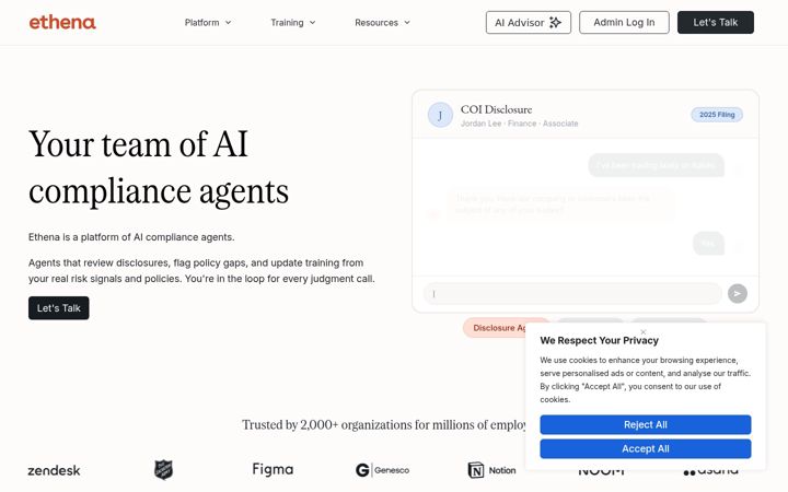 Screenshot of goethena.com