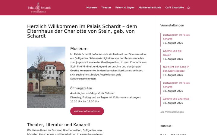 Screenshot of goethepavillon.de