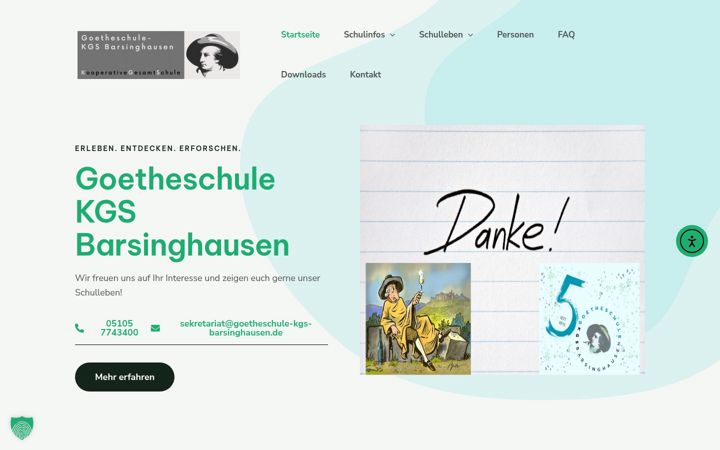 Screenshot of goetheschule-barsinghausen.de