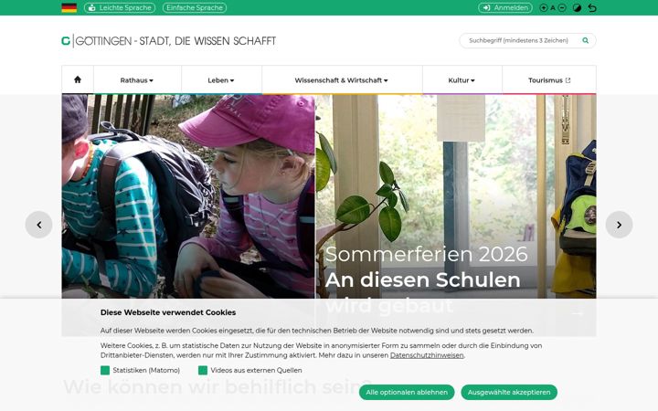 Screenshot of goettingen.de