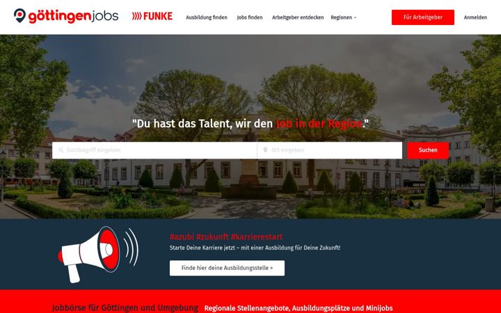 Screenshot di goettingenjobs.de
