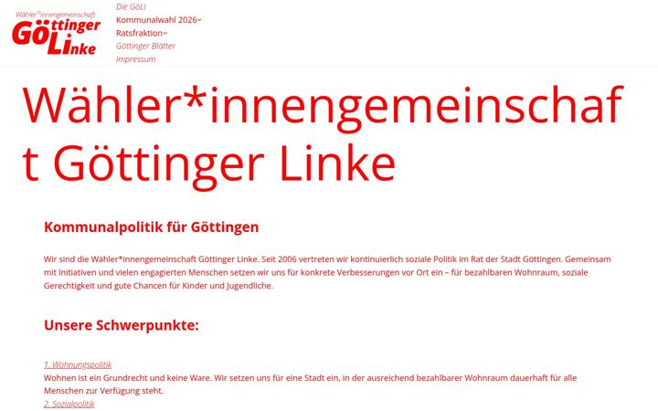 Screenshot di goettinger-linke.de