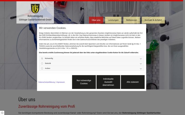 Screenshot of goettinger-rohrreinigung.de
