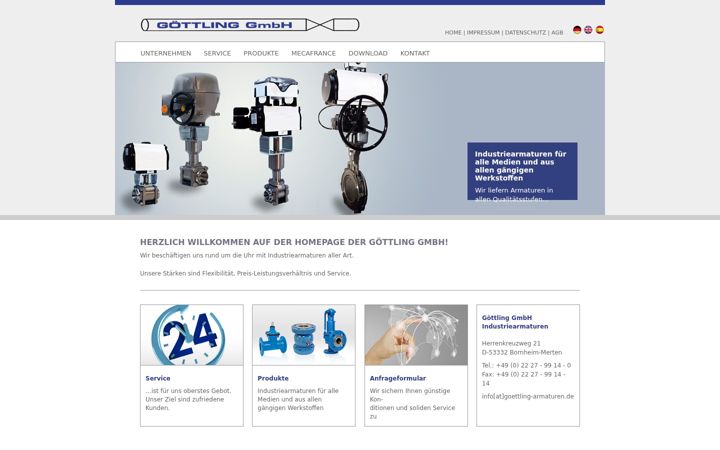 Screenshot of goettling-armaturen.com