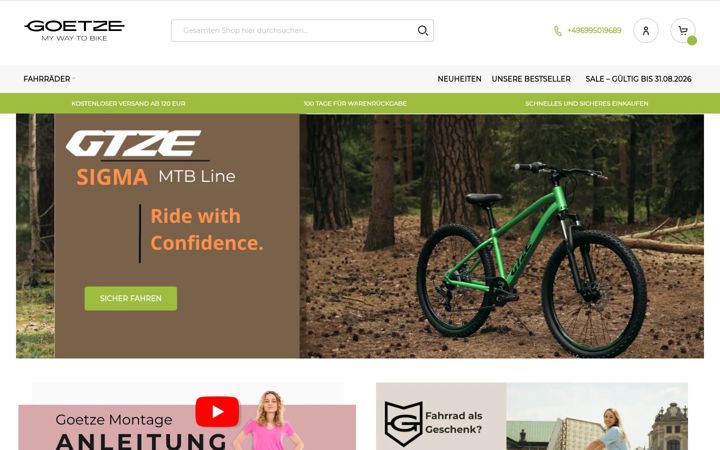 Screenshot of goetzebike.de