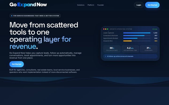 Screenshot of goexpandnow.com