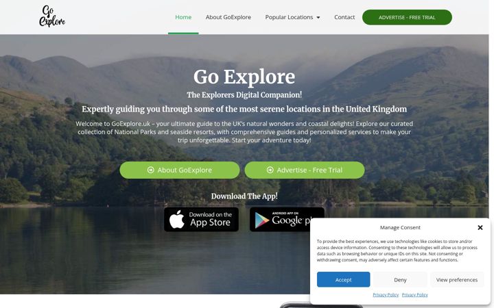 Screenshot of goexplore.uk