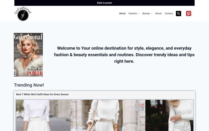 Screenshot of gofashional.com
